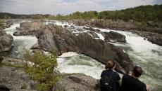 Great Falls Park, rapids, Potomac, Virginia, couple