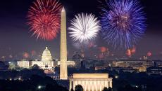 Fireworks over the National Mall, Washington, DC
